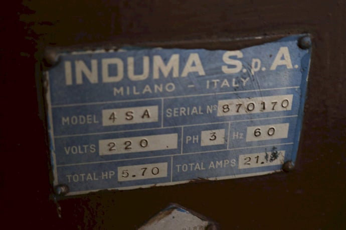 Induma #4SA, ram type vertical mill, 11" x58" table, 4 HP, #30 taper, #73329 - Image 9