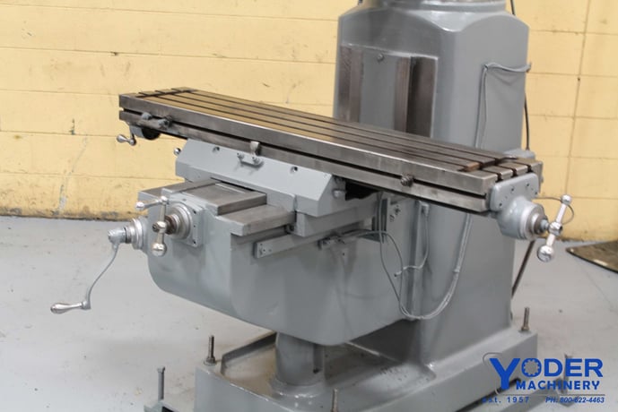 Comet #3KV, vertical ram type mill, 10" x50" table, 2 HP, R-8 taper, 1984, #61851 - Image 9
