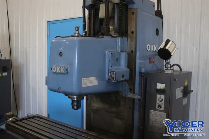 OKK #MH-3V, vertical mill, 14-1/4" x65" table, coolant system, automatic lube, digital read out, #50 NS - Image 4