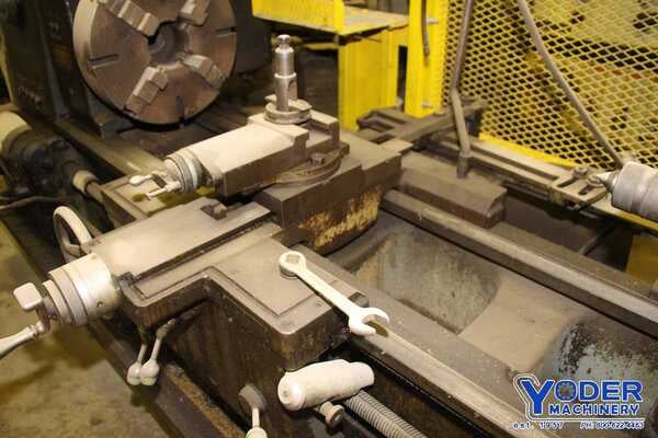 24" x 104" Cincinnati #22, engine lathe, 13" swing over cross slide, 4-jaw 18" chuck, 8-1/4" steady rest - Image 6