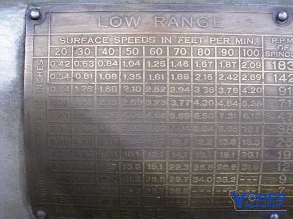 28" x 144" Axelson #25, engine lathe, 18" swing over cross slide, 4-jaw 21" chuck, chip pans, 20 HP, #57768 - Image 8