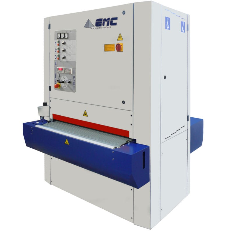 43" x 6-11/16" EMC #Mercury-1100-WK, 2-Hd. Top Knife Planer/Sander, 86.6" x 44" belt, 63 FPM, 5-9/16" knife & - Image 1