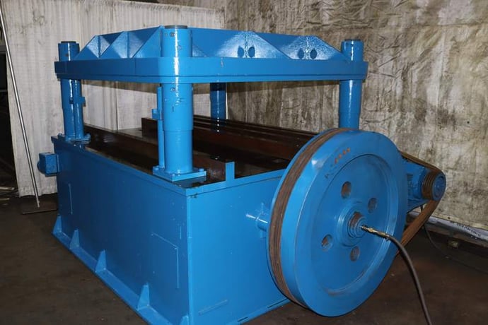 60 Ton, 4-Post cut-off press, 1 stroke, 22" open height, 90" L x 75" W bed, 15 HP, #76179 - Image 3