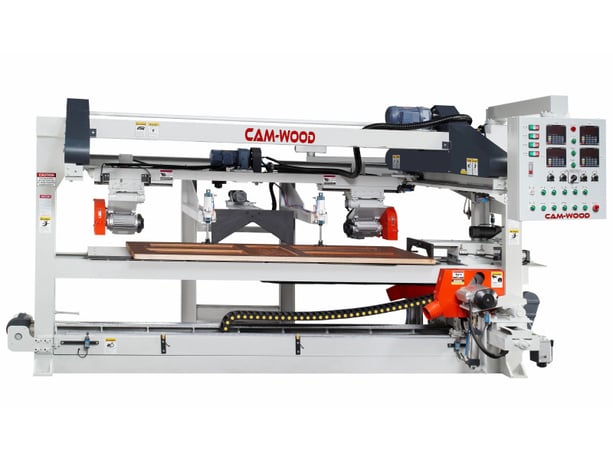 Cam-Wood #DS-4080X, CNC Door Machine, 96.5" L x 74.2" width cutting dims, (4) 4 HP saw, 305 mm blade - Image 1