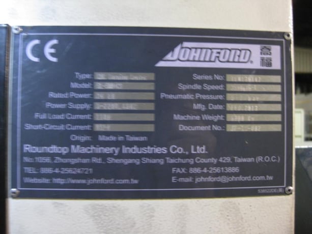 Johnford #SL-500CS, 3-Axis CNC Turning Center, 22.8" swing, 10" chuck, 3" bar, 31" centers, 2013 - Image 10