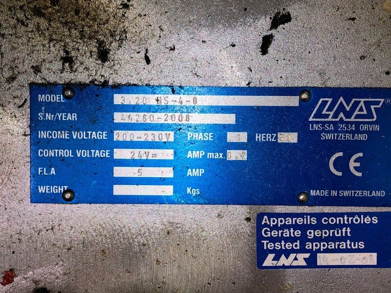 LNS #Super-Hydrobar-3.20HS-4.8, bar feed, hydraulic tank & stands, 2008 - Image 5