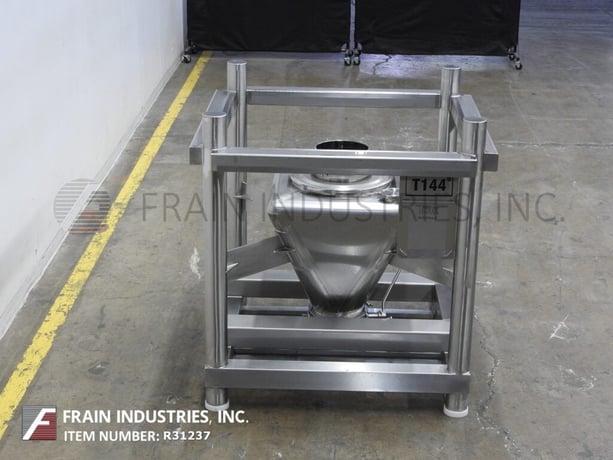 Tote System, 150 liter 316 Stainless Steel tote/bin, 25" W x 25" L x 25" D vessel, 9" diameter discharge with - Image 3