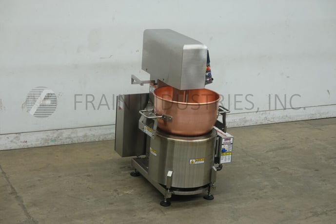 Savage Brothers #S-217, Natural gas fired copper kettle cooker & mixer, mounted on heavy duty base frame - Image 5
