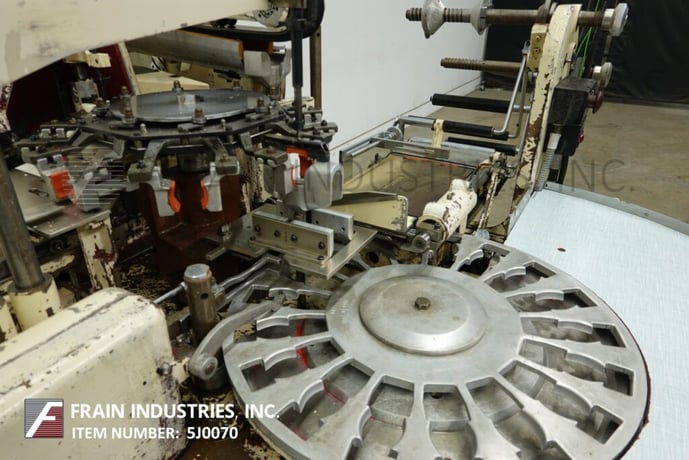 Rasch #RU, semi automatic, intermittent motion, bottom fold, foil wrapping machine, mounted on base frame - Image 2