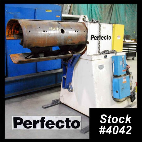 20000 lb. Perfecto #RS-206030, single uncoiler, 30" width, 60" outside dimensions, 20"-24" ID, 3-arm - Image 1