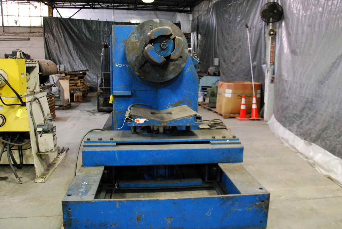 20000 lb. American Steel Line #1000, single uncoiler w/ coil car, 36" width, 15" ID, 3-arm hydraulic expansion - Image 3