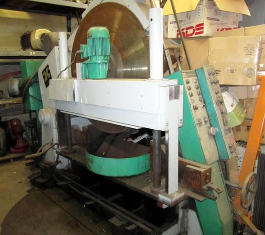 17-1/4" Kaltenbach #HDM1300HGV, 52" blade, 3 extra blades, mitre base, 1970 - Image 4