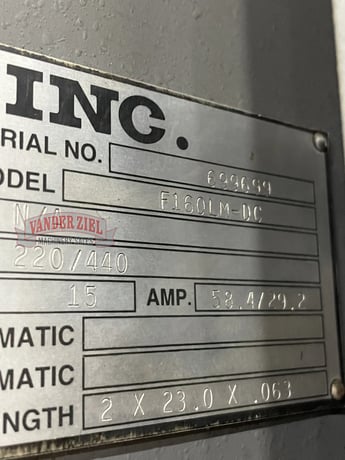 25" x 30" Hem #F160LM-60, dual post column horizontal saw, 26' 9" x 2" blade, #15311J - Image 6