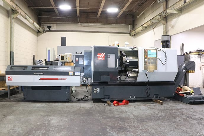 Haas #DS-30SS, CNC lathe, 31.7" swing, 2.44" bore, A2-6, 12 turret, rigid tap, sub spindle, barfeed, 2012 - Image 2