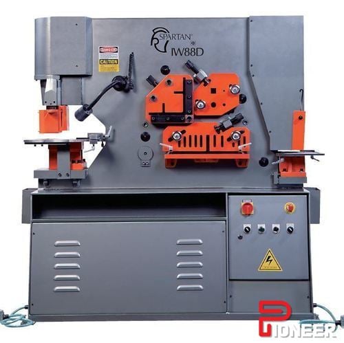 6" x 6" x .5" Marvel #IW-88D, ironworker, 88 ton, 10 HP, 12" throat, 3.9375" stroke - Image 1
