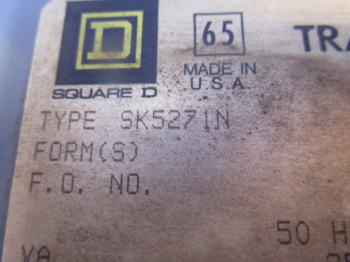 Square D Series B Class 9070 transformer disconnect, 600 VAC, 1 yr warranty, new - Image 2