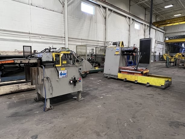 10000 lb. CWP, 24" x .093" servo feed line, 72" OD, 15.5"-20.5" ID, (5) 2.25" diameter roll, 100 FPM, 2013 - Image 1