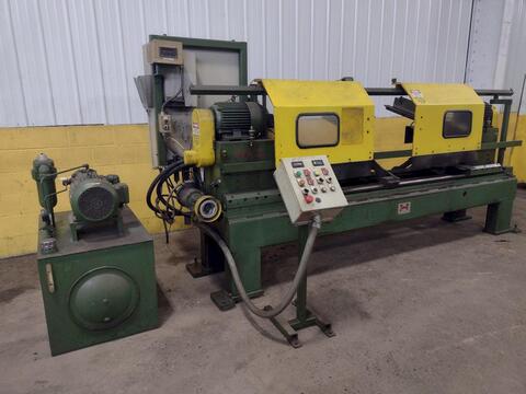 Haven #912, double end chamfering machine, 3" x .120", adjustable electric feed, #15806 - Image 1