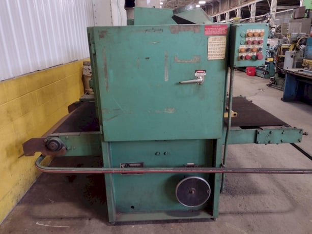 42" Timesavers #343-1SG, slag grinder belt sander w/Hammond dust collector, 1991, #17009 - Image 8