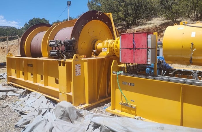 7.5 Ton, Timberland Mine Hoist, unused surplus, 15000 lb line pull, 2 drum balanced load over under, 48" dia. - Image 9