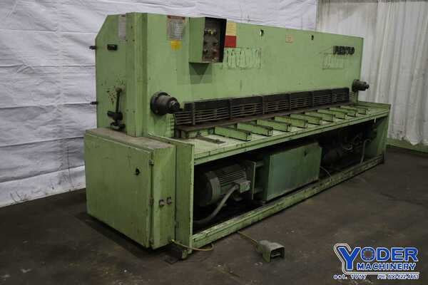 1/4" x 10' Pexto #10UH25, hydraulic shear, 36" front operated power back gauge, 20 HP, single & continuous - Image 1