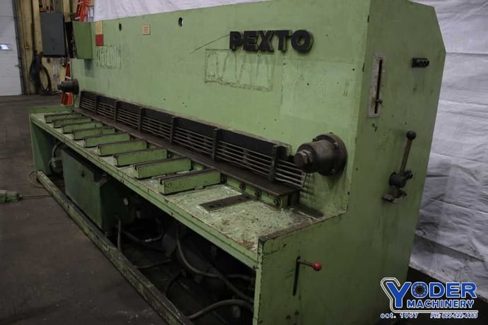 1/4" x 10' Pexto #10UH25, hydraulic shear, 36" front operated power back gauge, 20 HP, single & continuous - Image 9