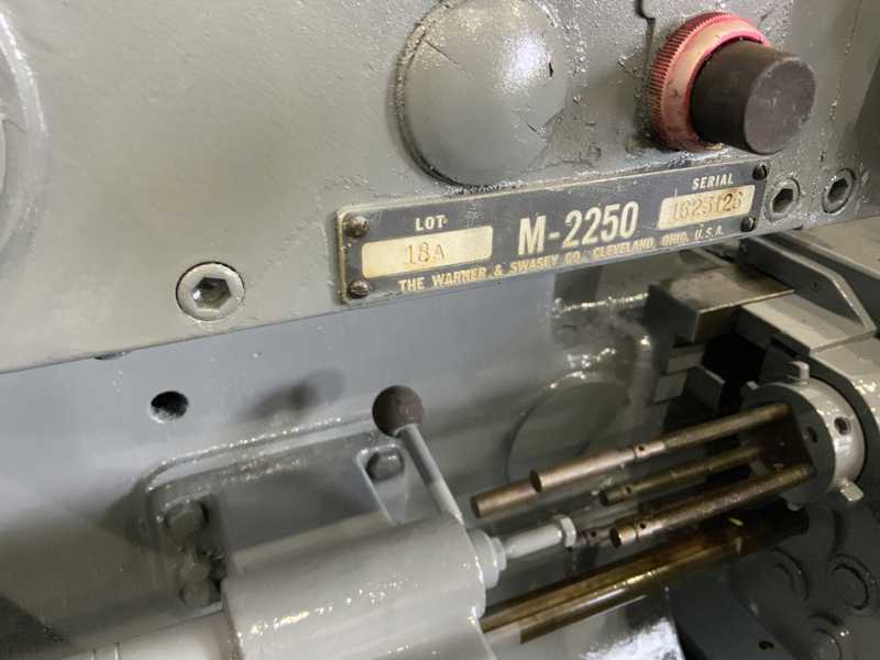 No. 5 Warner & Swasey, M2250 Square head, ram type turret lathe, 20" swing, 20/10 HP, #73005 - Image 5