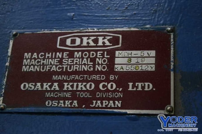 OKK #MDH-5V, vertical mill, 18" x96" table, 30 HP, #50 NS, power draw bar, #76388 - Image 6