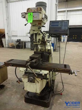 Acer #3VKH, ram type vertical mill, 10" x50" table, 3 HP, 1 shot lube, digital read out, 2003, #62496 - Image 1