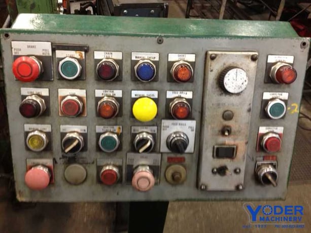 Ajax #Instacut, bar shear, 1-3/4" bar diameter, 48" cut length, variable speed pinch feed rolls, 1981, #62725 - Image 10