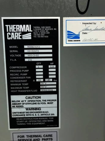 Vilter TCCW2504X, Thermal Care Water Cooled Chiller Skid, 125 HP - 1780 RPM, 7 cylinders - Image 6