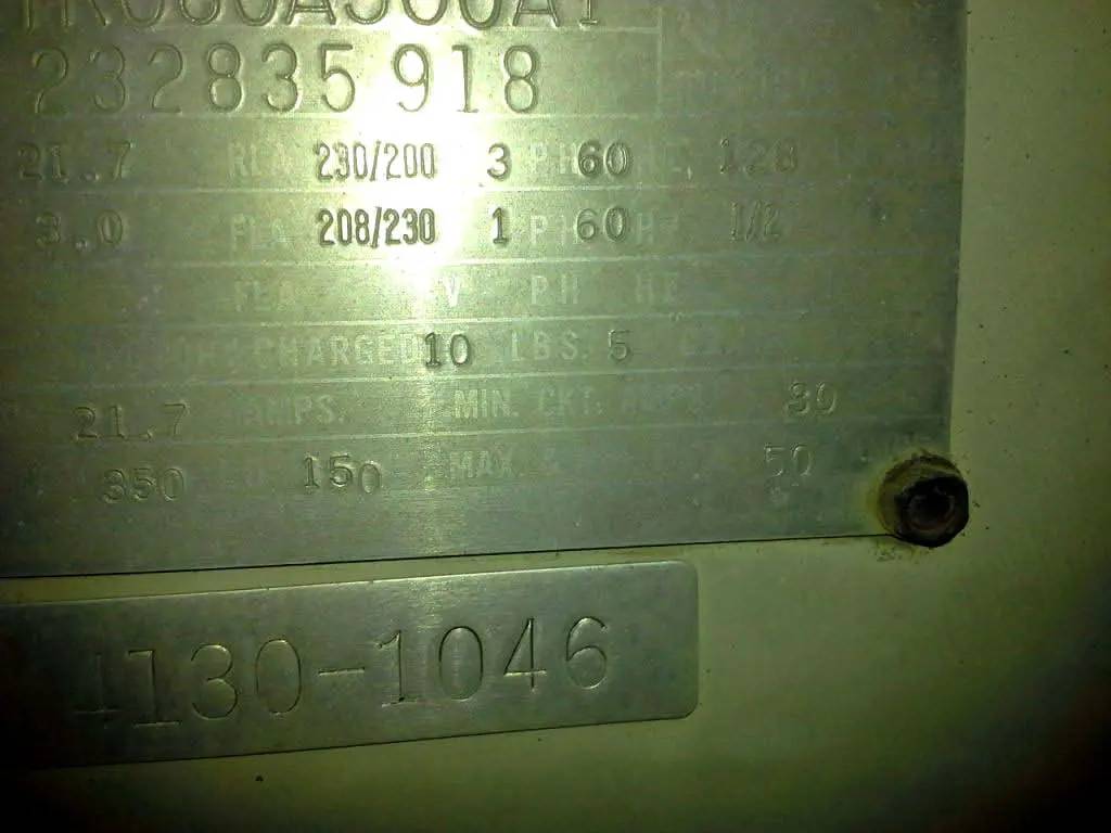 General Electric BTR060A300A1, R-22 Condensing Unit, 0.5 HP Motor - Image 4
