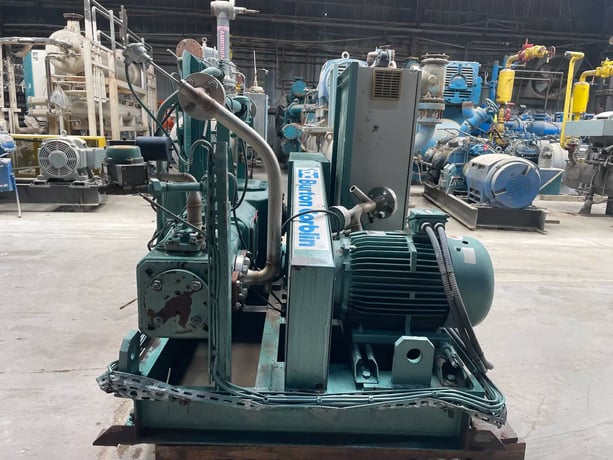 Burton Corblin P123-M82S, Reciprocating Gas Compressor, 30 HP Motor, Gas Refrigerant, 1990 - Image 6