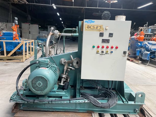 Burton Corblin P123-M82S, Reciprocating Gas Compressor, 30 HP Motor, Gas Refrigerant, 1990 - Image 8