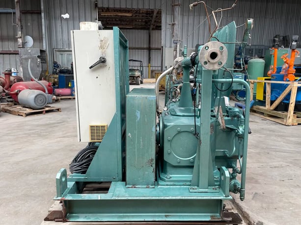 Burton Corblin P123-M82S, Reciprocating Gas Compressor, 30 HP Motor, Gas Refrigerant, 1990 - Image 10