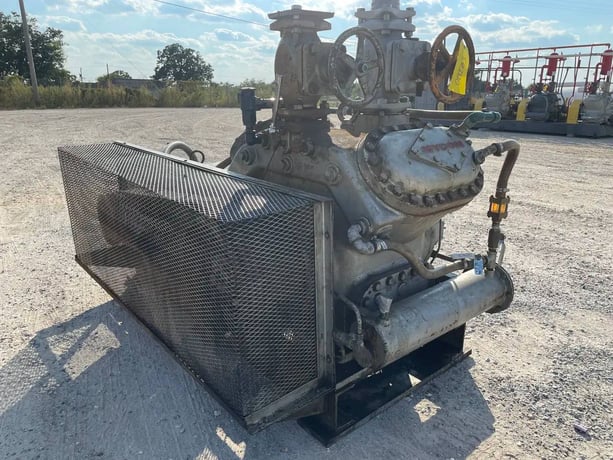 75 HP Mycom N4B, 4-Cylinder Reciprocating Compressor Package, Belt Driven, 230/460 V, 1200 RPM, 470 psig - Image 8
