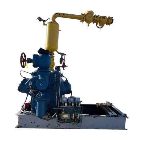 Vilter 438, Bare 8-Cylinder Reciprocating Compressor, Belt Driven, 1200 RPM, 209 CFM, 2004 - Image 1