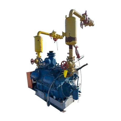 125 HP Vilter 4412, 12-Cylinder Reciprocating Compressor Package, Belt Driven, 460 V, 1200 RPM, 464 CFM, 1959 - Image 1