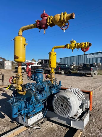 125 HP Vilter 4412, 12-Cylinder Reciprocating Compressor Package, Belt Driven, 460 V, 1200 RPM, 464 CFM, 1959 - Image 4