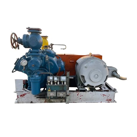 100 HP Vilter 448, 8-Cylinder Reciprocating Compressor Package, Belt Driven, 108-220/440 V, 1200 RPM, 309 CFM - Image 1