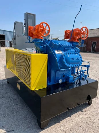 100 HP Vilter 448, 8-Cylinder Reciprocating Compressor Package, Belt Driven, 460 V, 1200 RPM, 320/162 psig - Image 9