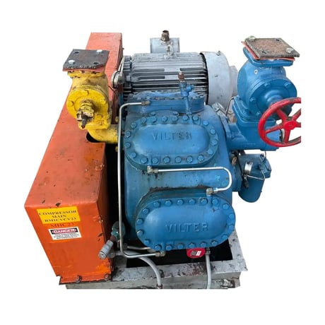 Vilter 448, 8-Cylinder Reciprocating Compressor Package, Belt Driven, 1200 RPM, 209 CFM - Image 1