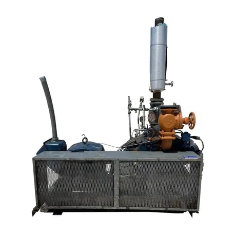 100 HP Vilter 456, 6-Cylinder Reciprocating Compressor Package, Belt Driven, 230/460 V, 1200 RPM, 525/375 psig - Image 1
