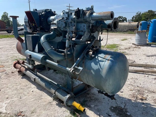 300 HP York-Sabroe SAB 83, Rotary Screw Compressor Package, 460 V, 602 psig, Missing Control Panel, 2004 - Image 4