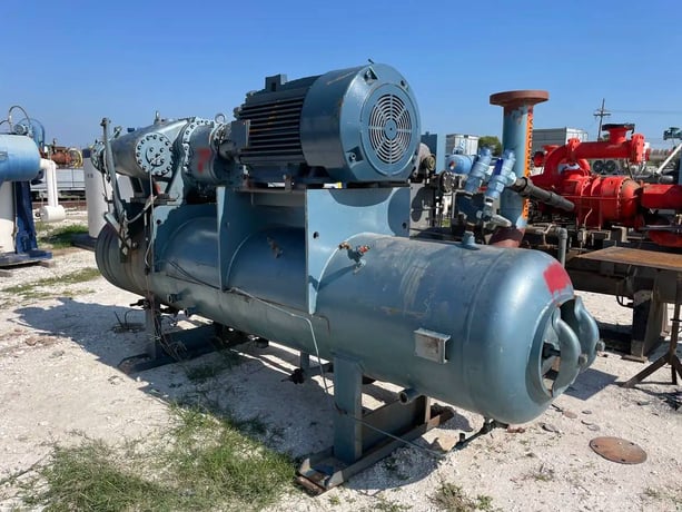 300 HP York-Sabroe SAB 83, Rotary Screw Compressor Package, 460 V, 602 psig, Missing Control Panel, 2004 - Image 8