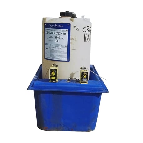 Betz - Dearborn, Poly Storage Tank with Spill Tub, 120 Gallon, 28" diameter x 47" H, 250 psi - Image 1