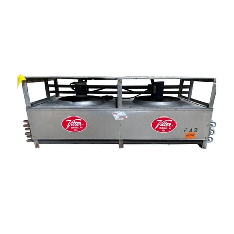 2 Fans, Vilter UF 21-64-1/2-XA-HGC, Ammonia Evaporator Coil - 9 TR, Low Temperature, 2 HP, 11600 CFM, 550 FPM - Image 1