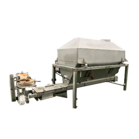 Custom, Stainless Steel Ice Storage Holding Bin & Conveyor, Screw Auger/Ice Dispenser, 1 HP, 48" x 48" x 9' - Image 1