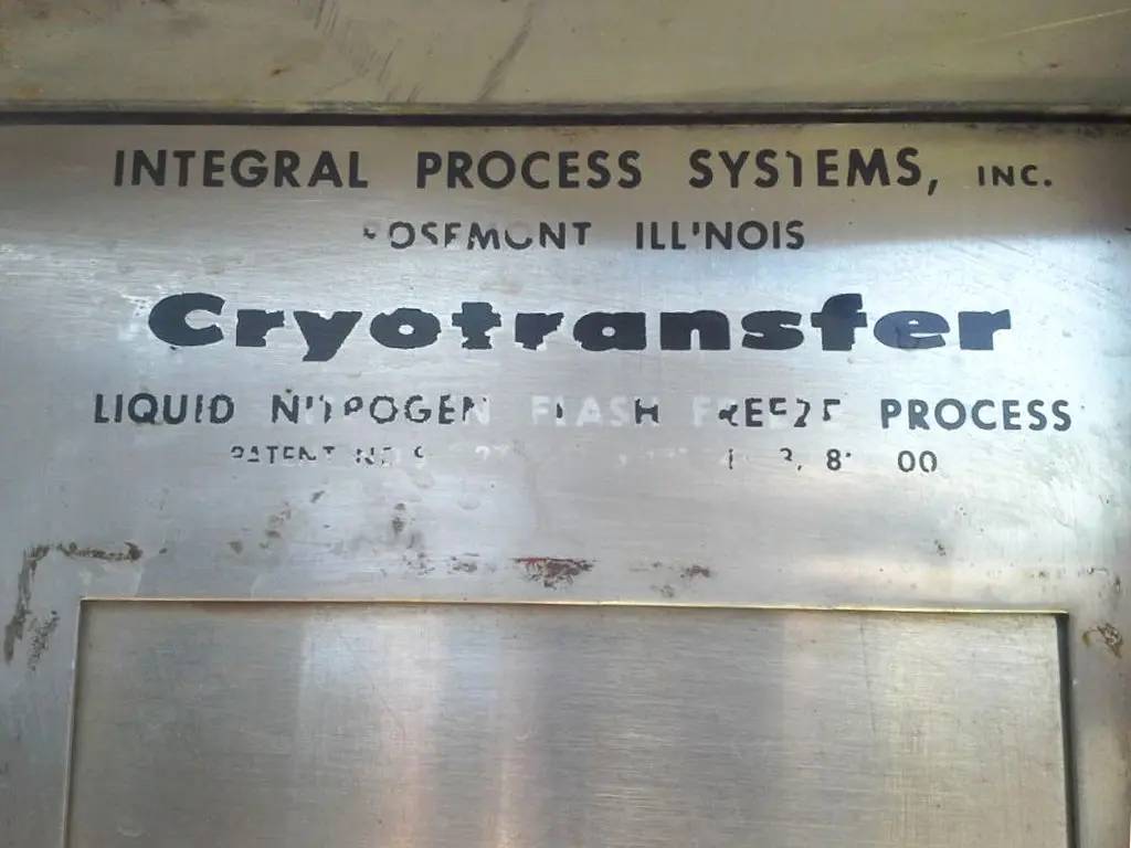 Integrated Process Systems Cryotransfer, Cryotransfer Nitrogen IQF Tunnel Freezer, 1972 - Image 9