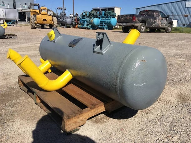 34 gallon E. L. Nickell, Ammonia Intercooler, 13" diameter x 60" L Tank, 1972 - Image 4